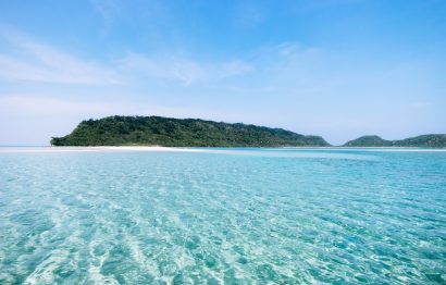 Cruising around tropical islands of Japan, Yaeyama Islands, Okinawa, Japan