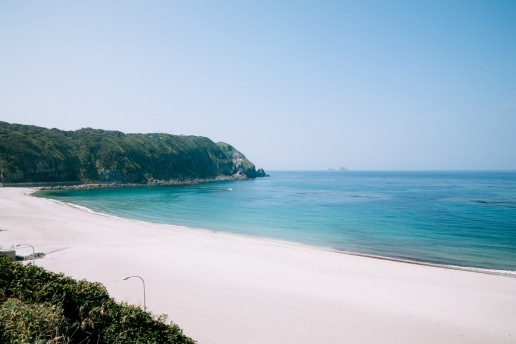 Beautiful beach on Kozushima Island of Tokyo
