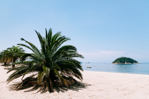 Beautiful beaches of Shodoshima Island, Seto Inland Sea, Kagawa, Japan