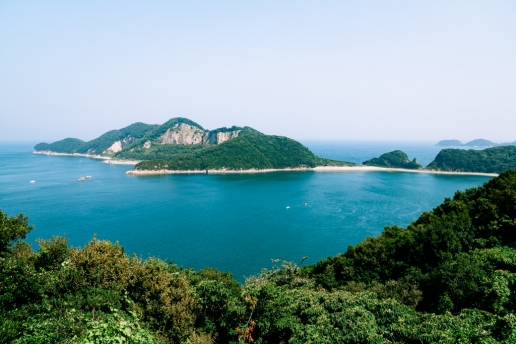 Scenic landscape of Shodoshima Island, Seto Inland Sea, Kagawa, Japan