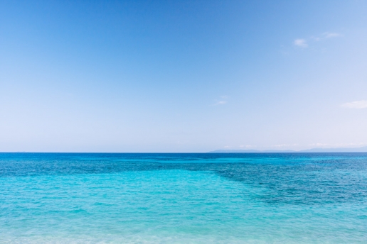 Clear blue coral sea of Hateruma Island, Okinawa, Japan