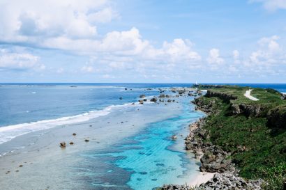 Beautiful coastline of Cape Higashi-Hennazaki, Miyako-jima Island, Okinawa, Japan