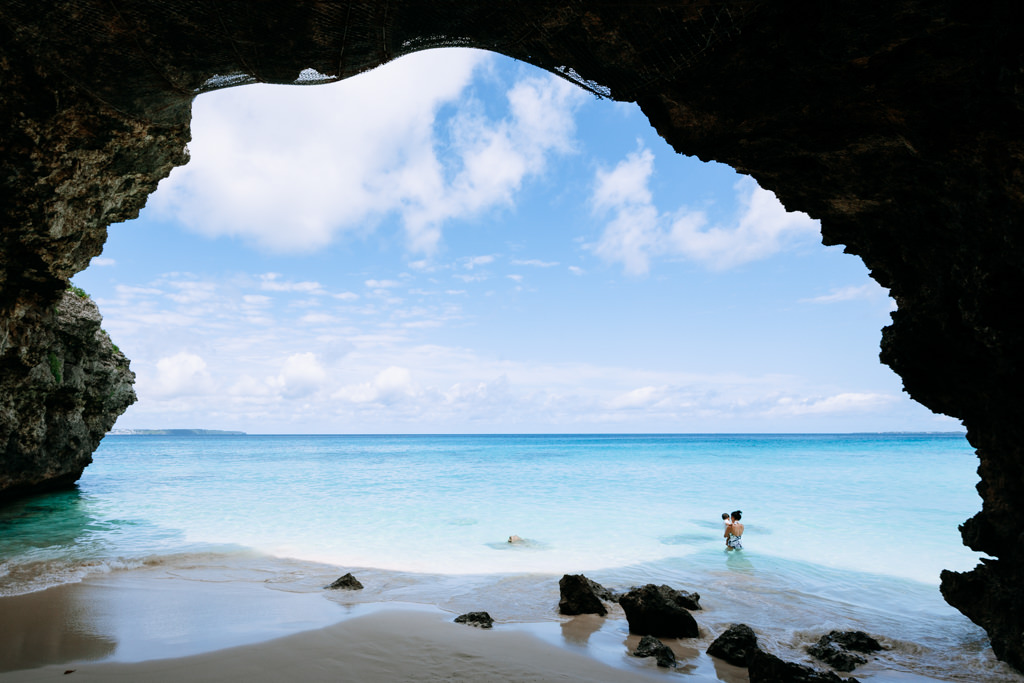 Warm tropical water and white sand beach of Japan, Miyako-jima Island, Okinawa