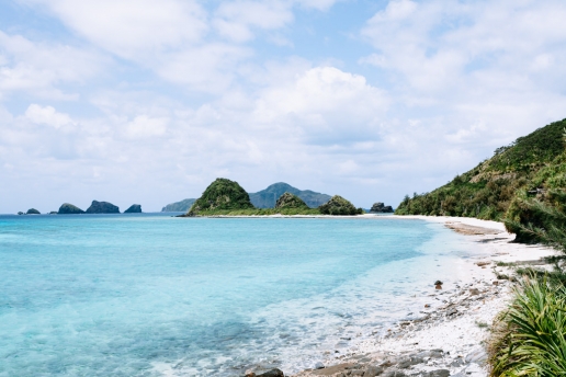 Beautiful deserted beach of southern Japan, Zamami Island, Okinawa
