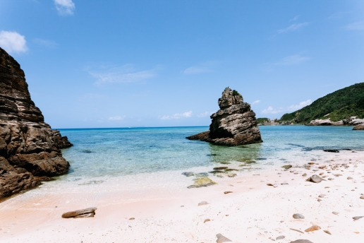 One of many beautiful deserted beaches of southern Japan, Zamami Island, Okinawa