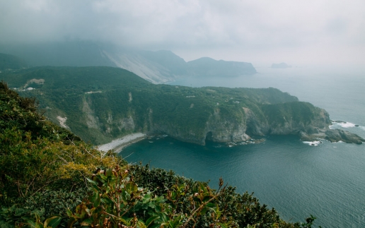 Kozushima coastline under storm, Tokyo