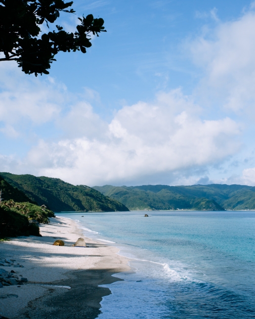 Beach camping, Amami Oshima, Kagoshima, Japan