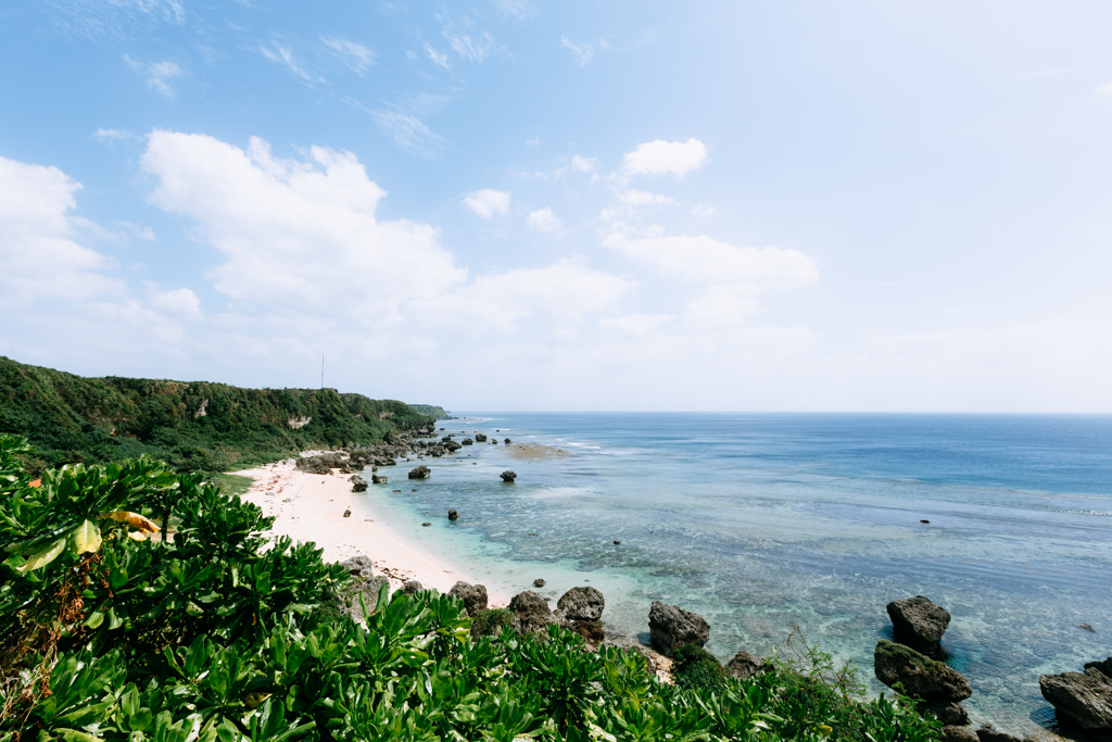 Boraga beach and clear tropical water, Miyakojima Island, Okinawa, Japan