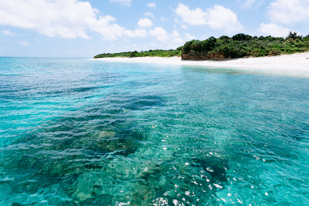 Clear tropical water of Aragusuku, Yaeyama Islands, Japan