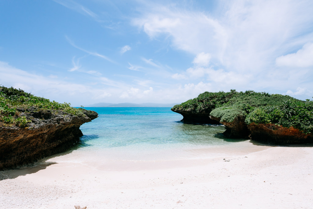 Deserted beach cove of tropical Japan, Yaeyama Islands, Okinawa
