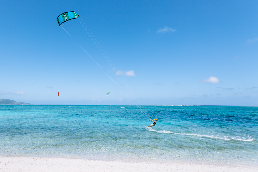 Japan's best kite surfing beach, Kume Island, Okinawa