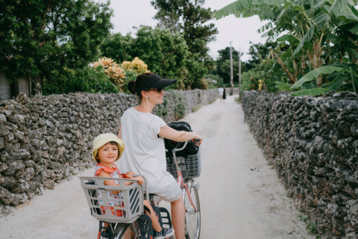 Getting around by bicycle on Taketomi Island