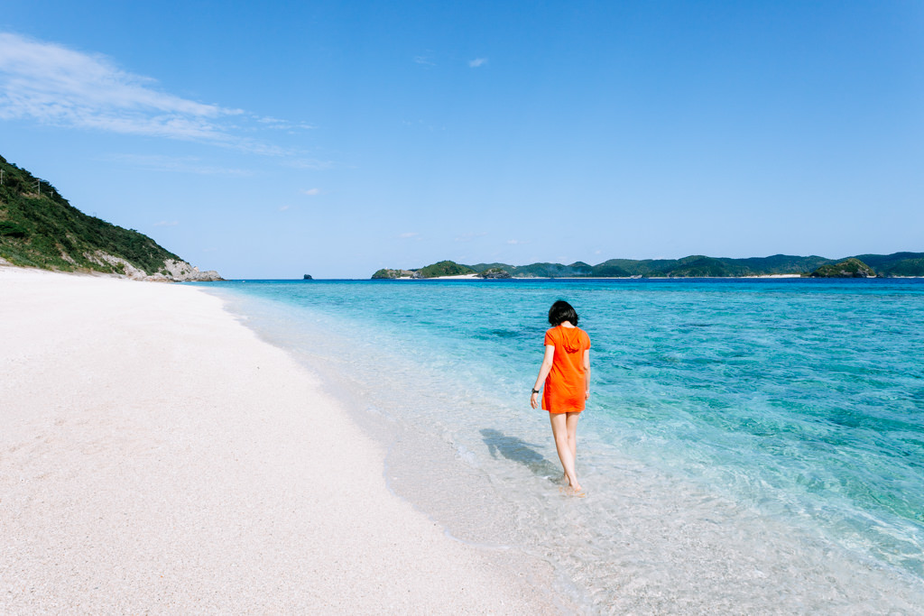 Scenic beach of Akajima, Kerama Islands National Park, Okinawa, Japan