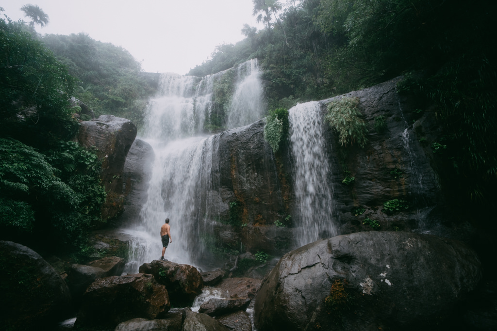 Iriomote jungle waterfall, Yaeyama Islands, Okinawa, Japan