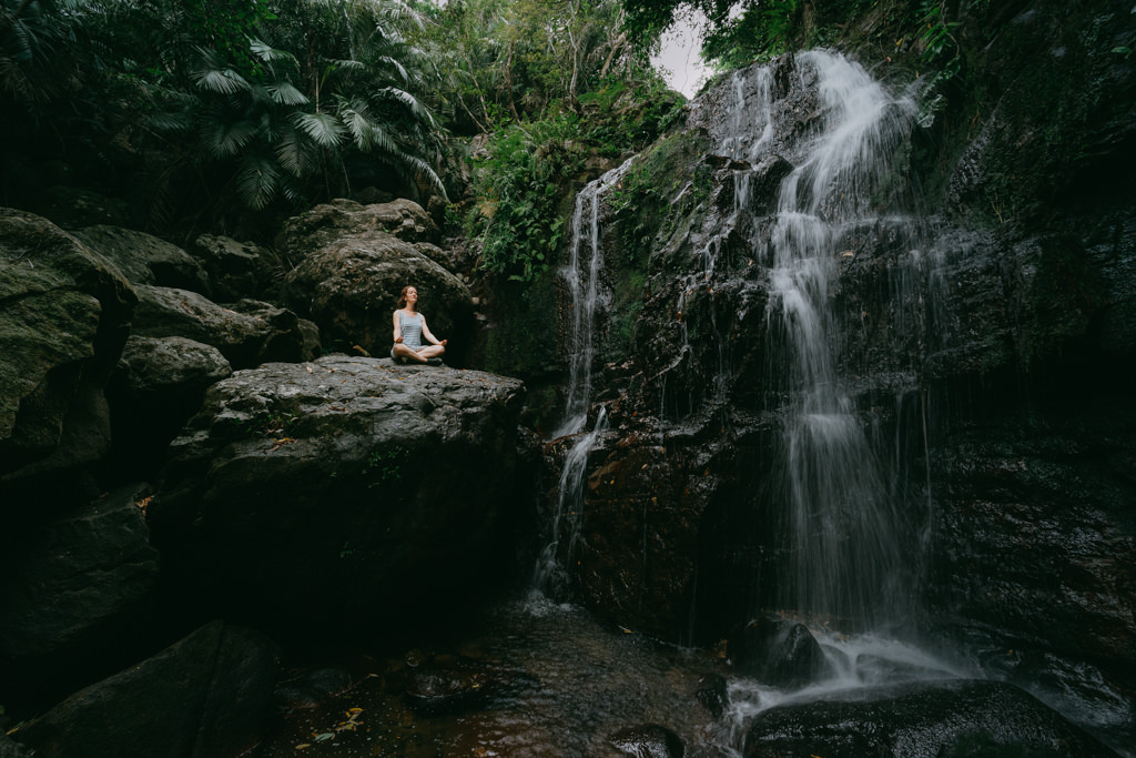 Nameless waterfall of Fukidou river, Ishigaki Island, Japan